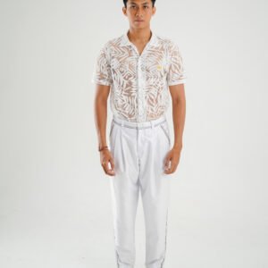 SUMMER23 WHITE LEAF SHIRT LIED