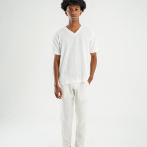 TLM1 TSHIRT LINEN WHITE NEW