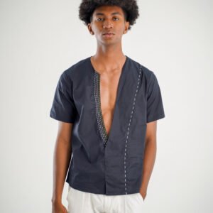 SH38 BLACK JAPANESE SHIRT