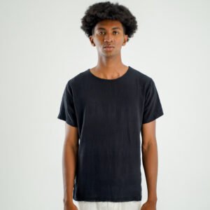 TLM9 TSHIRT LINEN BLACK NEW