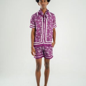MGSH55 SILK SHIRT BURGANDY 2025