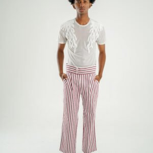 MB28 LONG PANTS STRIPE BURGANDY 2025