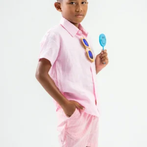 PLK18 SHORTPANTS KIDS STRIPE PINK